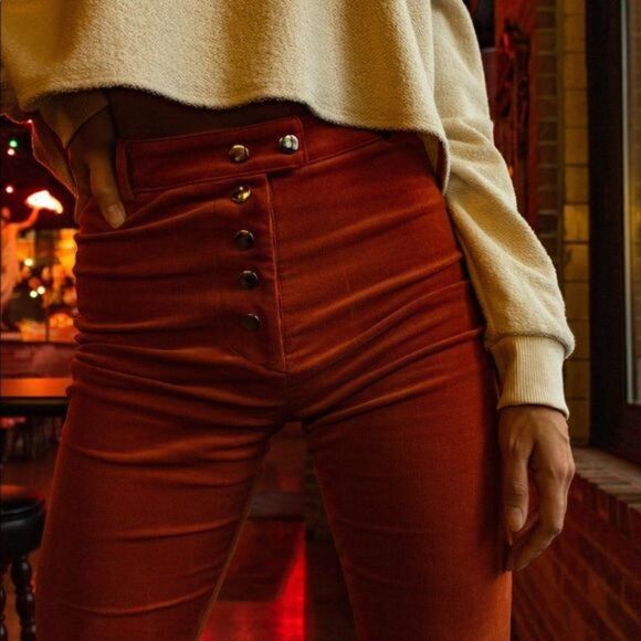 Line By K Mona corduroy orange pants - Picture 5 of 11